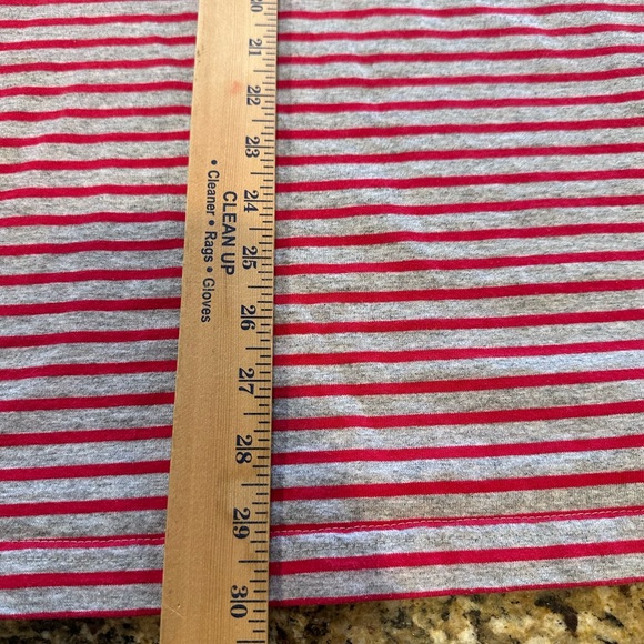 Disney Pooh vintage red and gray striped polo 3/4 sleeve shirt plus size 26/28W - Picture 5 of 7